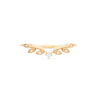 Diamond Wedding Unikalne pierścionki zaręczynowe 14K żółte złoto Biżuteria