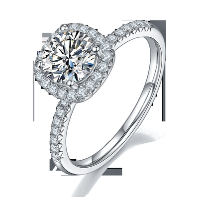 Square Cut Bridal Women Moissanite Square Diamond Gold ze srebrną romantyczną obrączką