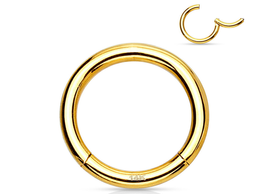 Helix Piercing Złoto 14K Clicker do chrząstki tragus 16g-40g