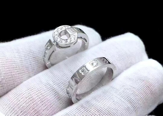 Prong Setting Pierścionek z biżuterią z czystego 18-karatowego złota 0,48 ct dla obietnicy o szerokości 4 mm-6 mm