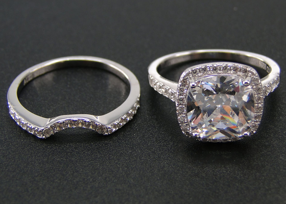 Halo 1.0ct diamentowe pierścionki zaręczynowe 53 szt. Typ ustawienia ząbków