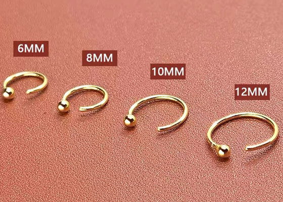 Bezszwowy zawiasowy 14K Gold Clicker 16g-40g do chrząstki tragus