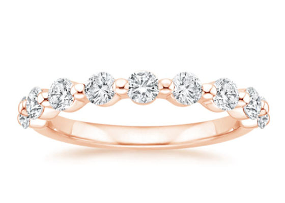 0,9ct 3MM pierścionek z różowego złota Moissanite, pierścionek z biżuterią z różowego złota OEM