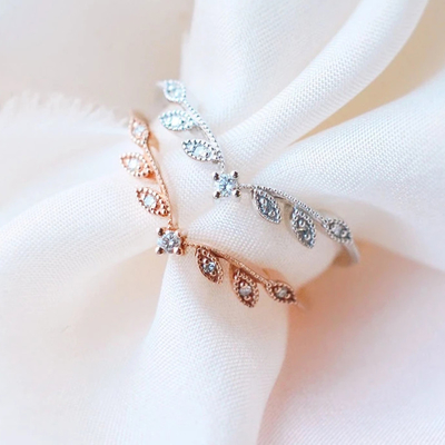 Diamond Wedding Unikalne pierścionki zaręczynowe 14K żółte złoto Biżuteria
