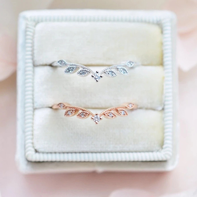 Diamond Wedding Unikalne pierścionki zaręczynowe 14K żółte złoto Biżuteria
