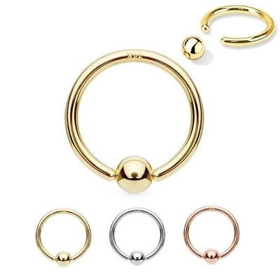 Pierścionek na sutek Piercing Biżuteria 14K Złota Hoop Chrząstka Nos Brwi Usta