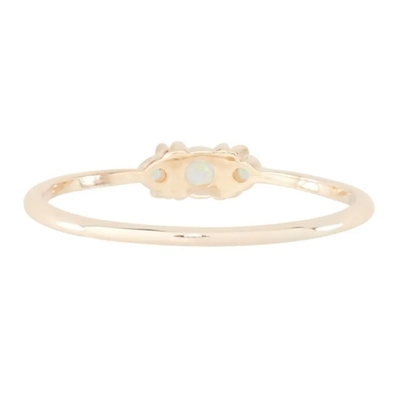 Srebro próby 925 CZ Naturalna biżuteria Faceted Rainbow Moonstone Trzy kamienne pierścienie