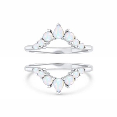 925 Sterling Silver CZ Biżuteria Delikatne pierścionki Natural Faceted Blue Moonstone Ring