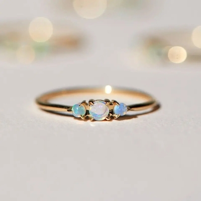 Modny pierścionek dla kobiet 925 Sterling Silver Moonstone Ring Rose Gold Plated Princess Cut Dainty Pierścionek zaręczynowy