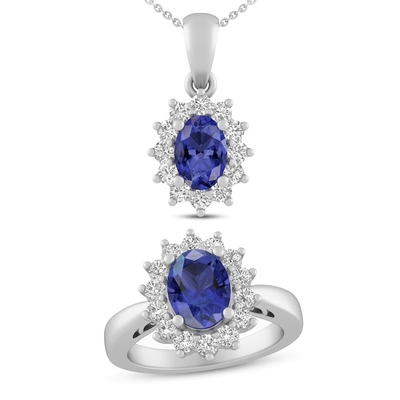 10-karatowy złoty pierścionek markiza 1,68 ct z prawdziwym naturalnym tanzanitem i diamentami