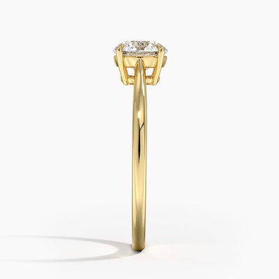 Zestaw pierścionków Sapphire Elle Solitaire z 6-milimetrowymi niebieskimi okrągłymi szafirami premium