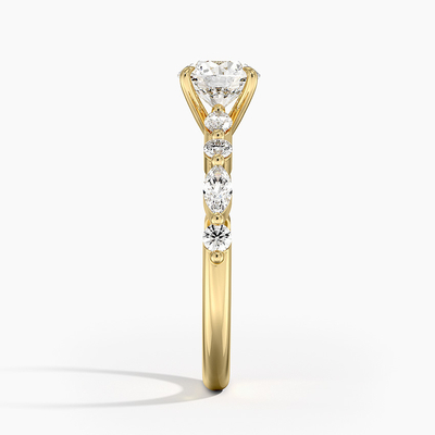 9-karatowy złoty płatek śniegu inspirowany Lab Diamond Jewelry Lady Women pierścionek zaręczynowy