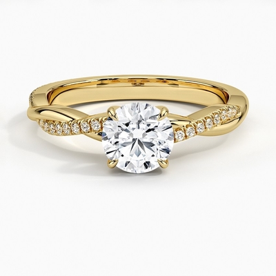 Willow Diamentowy Pierścionek Zaręczynowy (1/8 Ct. Tw.) Z 9-karatowym złotem
