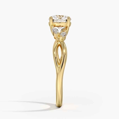 Willow Diamentowy Pierścionek Zaręczynowy (1/8 Ct. Tw.) Z 9-karatowym złotem