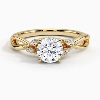 Willow Diamentowy Pierścionek Zaręczynowy (1/8 Ct. Tw.) Z 9-karatowym złotem
