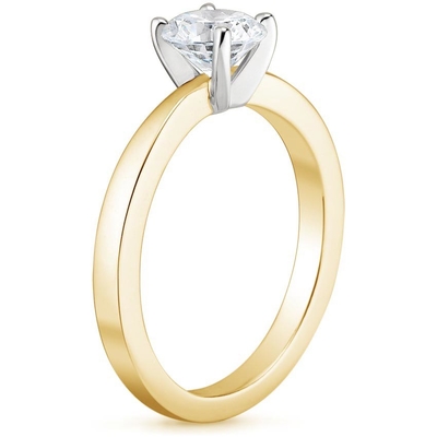 Pierścionek zaręczynowy Petite Taper Solitaire z okrągłym diamentem 0,75 karata