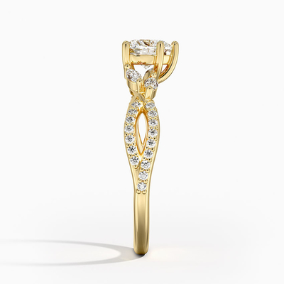 Diamentowy pierścionek zaręczynowy Luxe Willow 1/4 ct. Tw. Z 9-karatowym złotym sercem