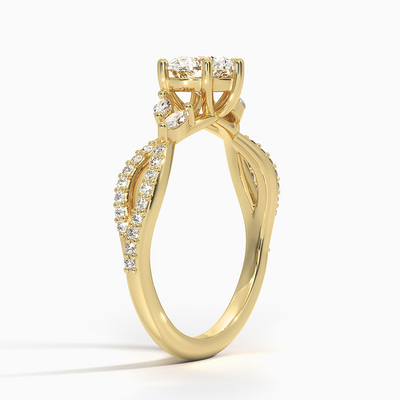 Diamentowy pierścionek zaręczynowy Luxe Willow 1/4 ct. Tw. Z 9-karatowym złotym sercem