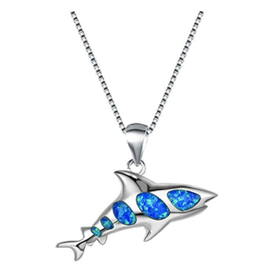Prezenty walentynkowe S925 Sterling Silver Sea Turtle Naszyjnik z niebieskim kryształem dla kobiet