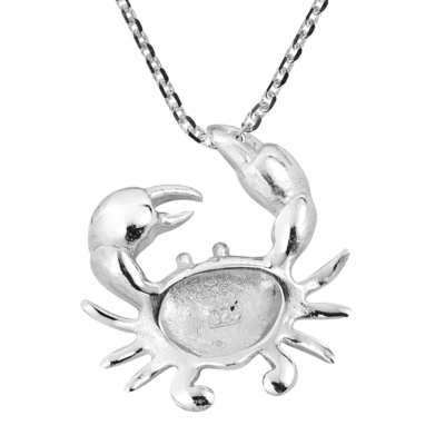 925 Sterling Silver 3D Niebiesko-biała emalia Ryba Urok Wisiorek Naszyjnik
