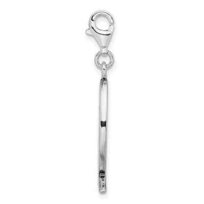 Karat w karatach Sterling Silver polerowane wykończenie emaliowane z nasionami gorczycy Ichthus Fish Charm wisiorek