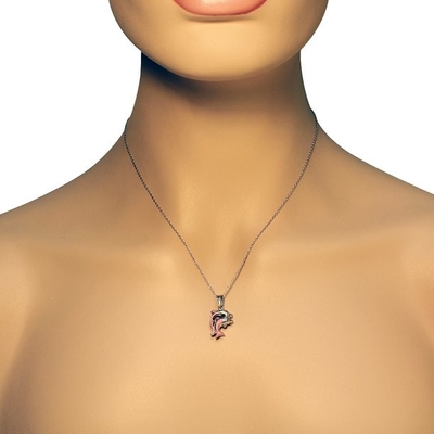925 Sterling Silver Zapięcie Lobster Emaliowane Ryby Charm Naszyjnik Wisiorek Sea Life Fine Jewelry Dla Kobiet Prezenty Dla Niej