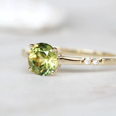Halo Jewelry Round Cut Wedding Rings Lab Utworzono zielony szmaragdowy pierścionek zaręczynowy