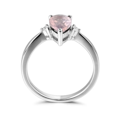 Sterling Silver Green Spinel Ring Modny pierścionek zaręczynowy w kształcie gruszki Solitaire