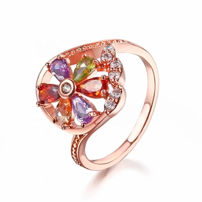Kamień zmieniający kolor Hot Selling Fashion Multi Color Round Shape Drop Kolczyki dla kobiet Party