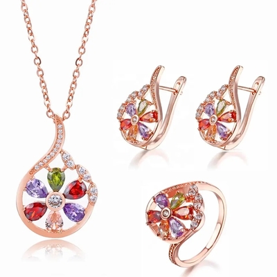 Kamień zmieniający kolor Hot Selling Fashion Multi Color Round Shape Drop Kolczyki dla kobiet Party