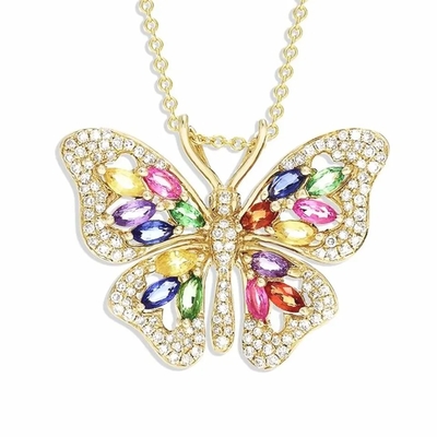 Moda 10 MM Trillion Cut Mystic Topaz Wisiorek Naszyjnik CZ Kamień Wielu Kolor Dainty Łańcuch Naszyjnik