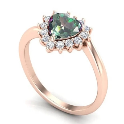 Hurtownia biżuterii ze srebra próby 925 Kwadratowy kształt Mystic Topaz Srebrny pierścionek