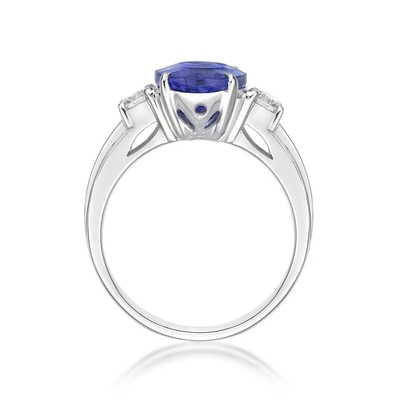 925 Sterling Silver Hurtownia Tanzanit Pierścionek Owalny Cut Niebieski Kamień Tanzanit Wedding Pierścionek zaręczynowy