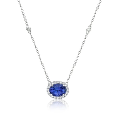 925 Sterling Silver Platerowana żółtym złotem bransoletka z tanzanitem o owalnym szlifie