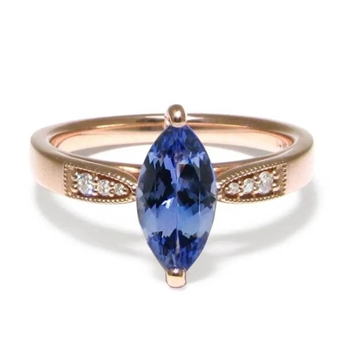925 Sterling Silver Ring Wisiorek Kolczyk Halo Owalny kształt Tanzanit Zestawy biżuterii