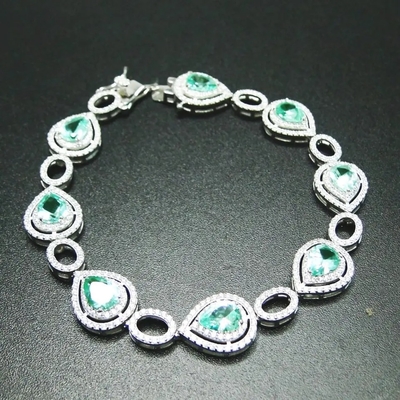Pear Cut Tanzanit Silver Amazing Quality Bransoletka dla kobiet