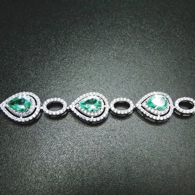 Pear Cut Tanzanit Silver Amazing Quality Bransoletka dla kobiet