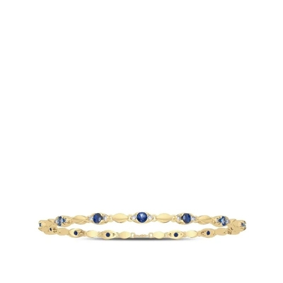 925 Sterling Silver Diamond Pear Sapphire Bransoletka Klasyczna dla dziewczynek