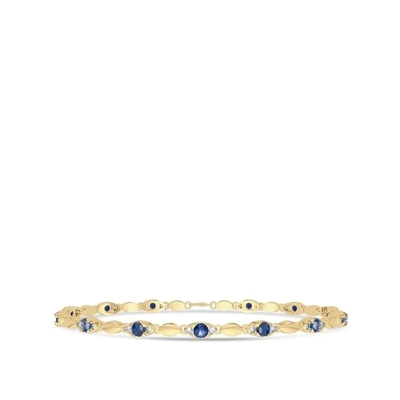 925 Sterling Silver Diamond Pear Sapphire Bransoletka Klasyczna dla dziewczynek