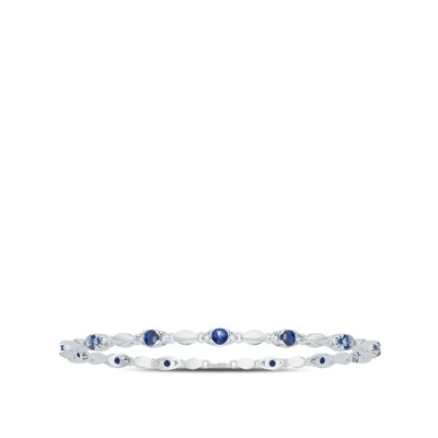 Trendy S925 Sterling Silver Natural Jewelry Sapphire CZ Pierścionek Prosta konstrukcja dla pań