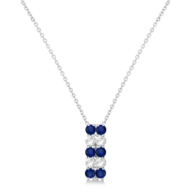 S925 Sterling Silver Elegancki Sapphire CZ Biżuteria Kobiety Kryształowy Łańcuch Naszyjnik Moda