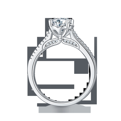 Minimalistyczne niestandardowe diamentowe pierścionki zaręczynowe Moissanite Pierścionki obietnicy dla kobiet