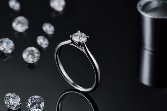 Biżuteria ze srebra próby 925 Diament Moissanite Pierścionki zaręczynowe Obietnica Pierścionki dla kobiet