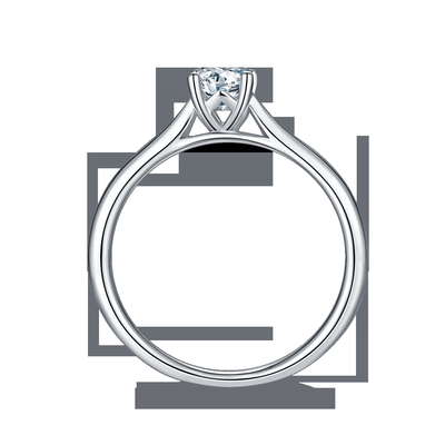 Biżuteria ze srebra próby 925 Diament Moissanite Pierścionki zaręczynowe Obietnica Pierścionki dla kobiet