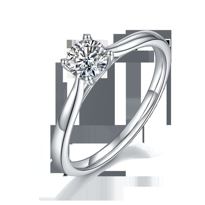 Biżuteria ze srebra próby 925 Diament Moissanite Pierścionki zaręczynowe Obietnica Pierścionki dla kobiet