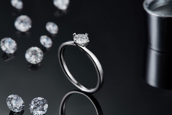 9K Złota Biżuteria Minimalistyczne Wzory Moissanite Srebrny Pierścionek 925