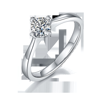 9K ze srebrną mozaiką Moissanite Biżuteria Minimalistyczny damski pierścionek