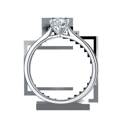 0,5 ct Kształt sześciokątnej biżuterii Lab Diamond ze srebrnym pierścionkiem dla kobiet