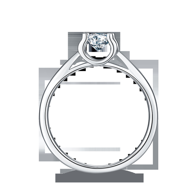 9K ze srebrnym pierścionkiem Square White Moissanite Diamond Minimalistyczna biżuteria ślubna