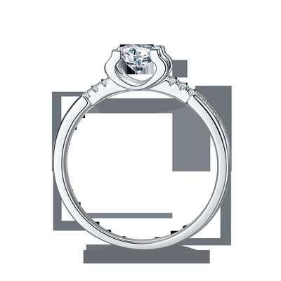 Biały Moissanite Diamond Minimalistyczny niestandardowy obrączka ślubna dla kobiet